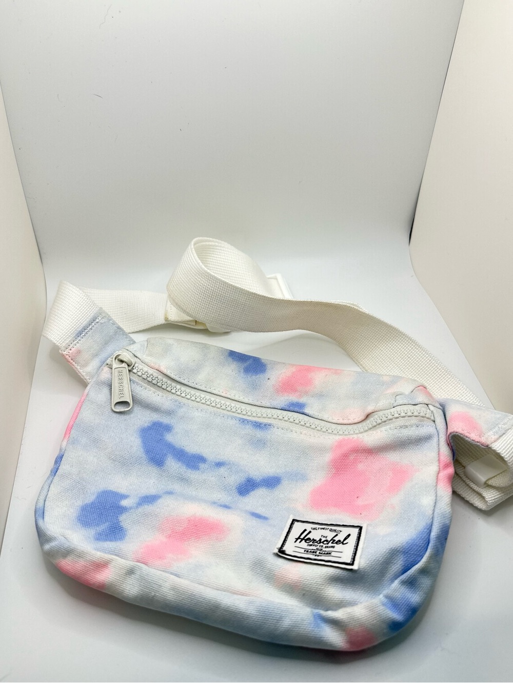 Herschel Supply Company Pastel Tie-Dye Crossbody Waist Bag in Pink, Blue & White